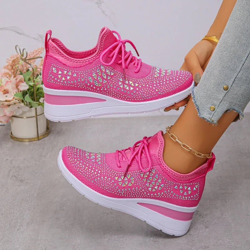 Rina | Scarpe Traspiranti Decorate con Strass